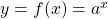 y=f(x)=a^{x}